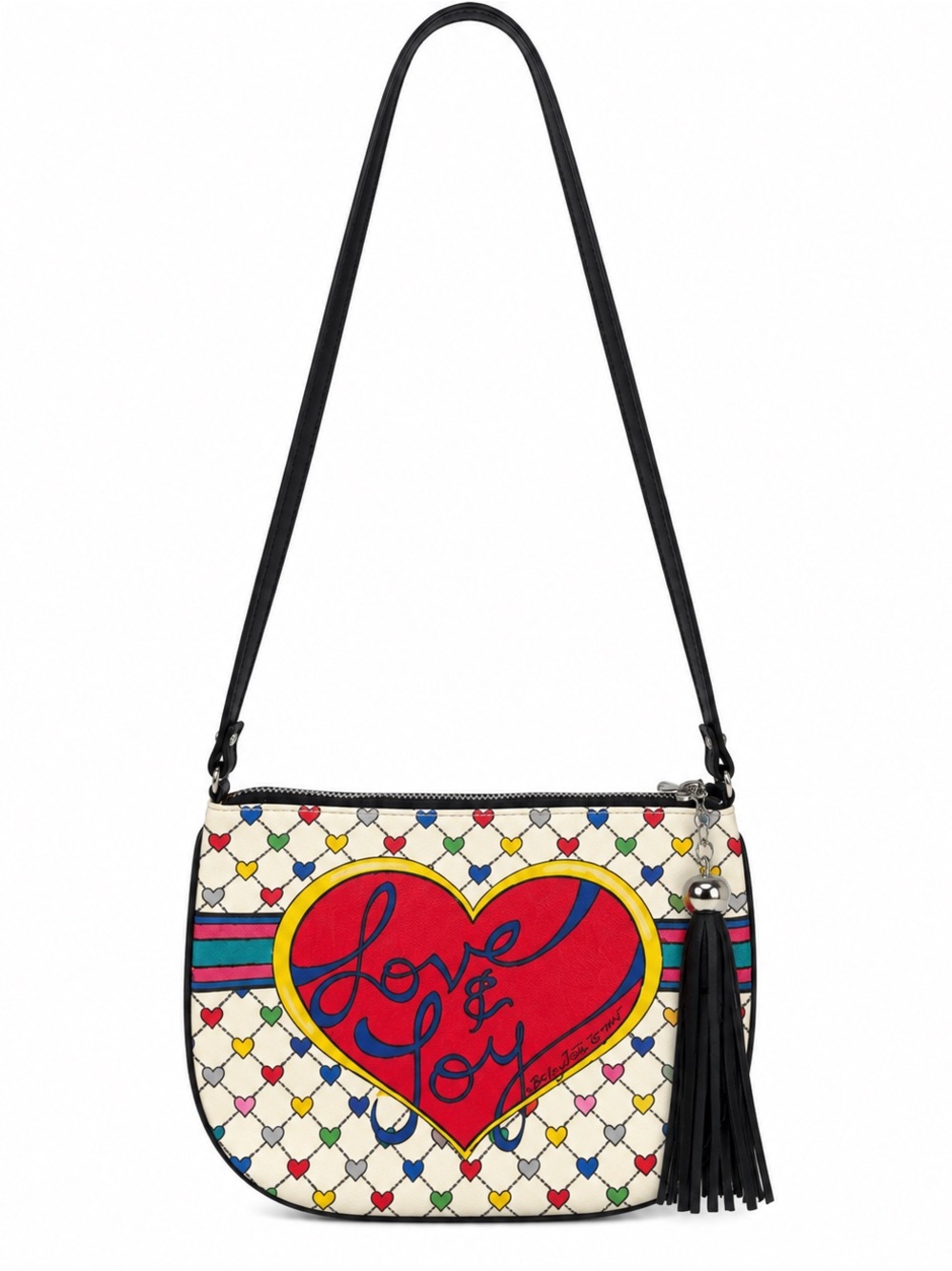 Brighton Love & Joy Heart Bow Crossbody Bag Colorful Hearts